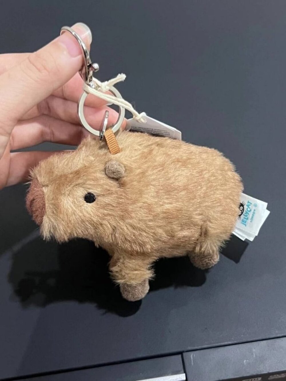Jellycat Clyde Capybara Plush Bag Charm Keychain Brown Collectible Gift NWT
